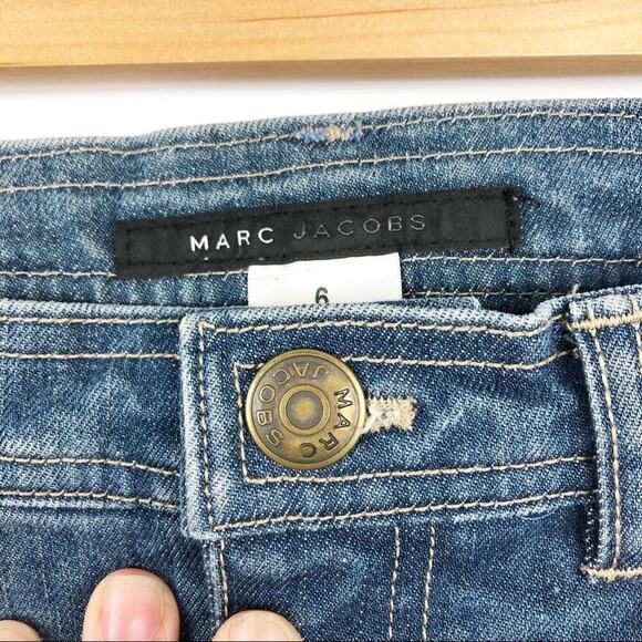 Marc Jacobs Boot Cut Pink Accent Pocket Jeans Sz 6 - Picture 5 of 16